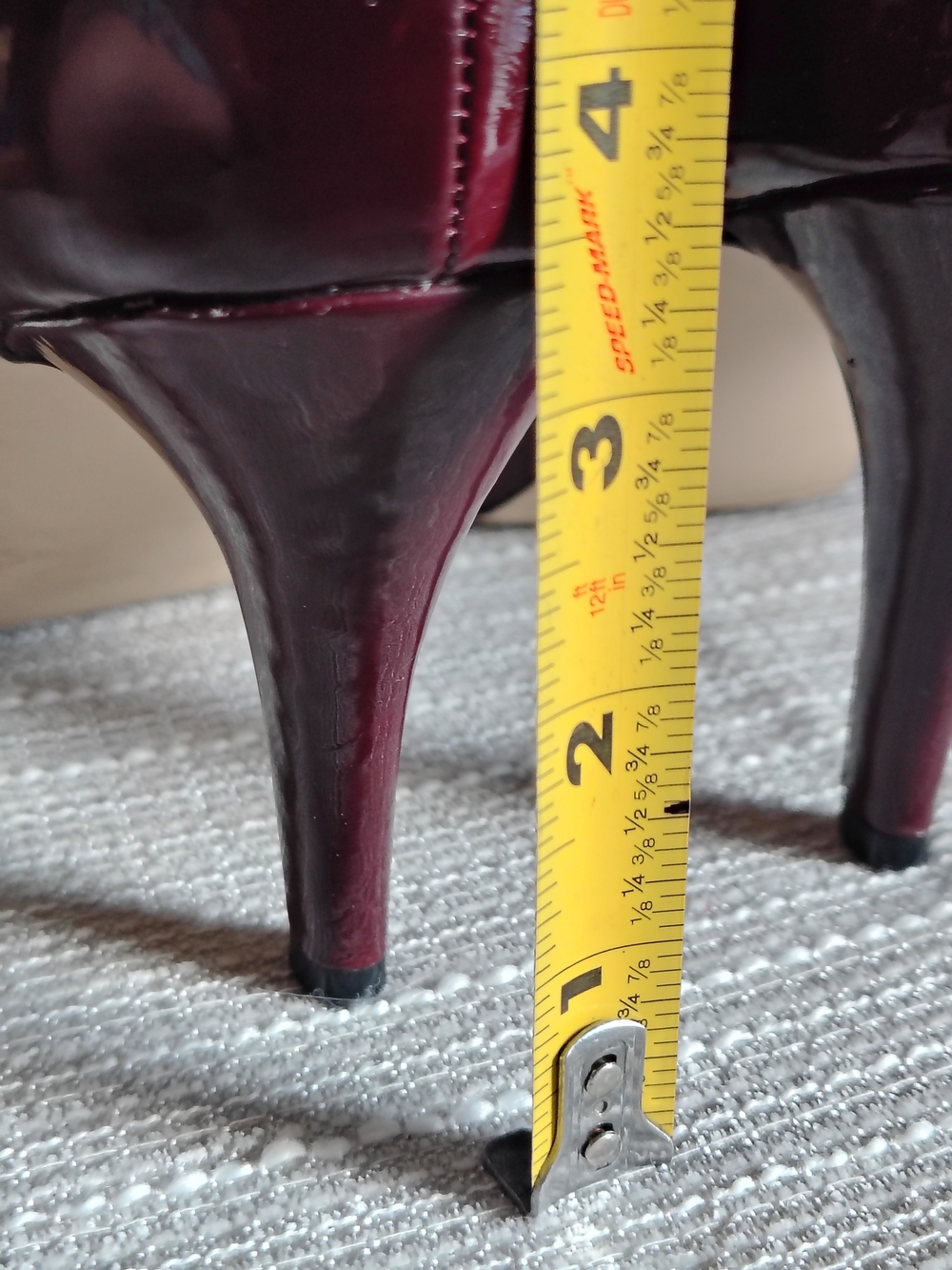 Madden Girl Getta Burgundy Patent Platform Pumps Women's Size 7 Office - Picture 5 of 15